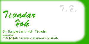 tivadar hok business card